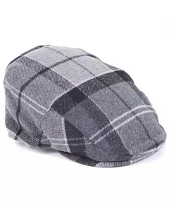 Gallingale tartan flat cap grey/black