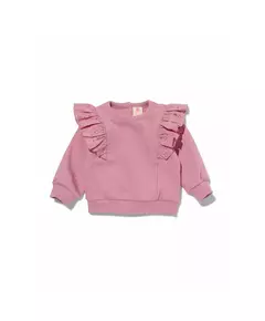 baby sweater met ruffle roze