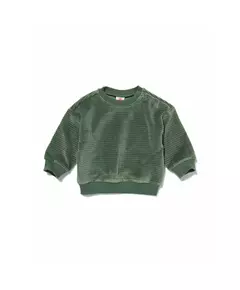 baby sweater rib velours groen