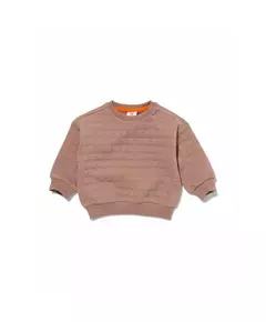 baby sweater doorgestikt bruin