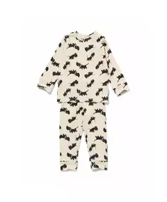 baby pyjama rib katoen/stretch Takkie wit