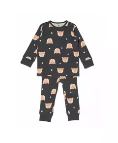 baby pyjama katoen vos donkergrijs