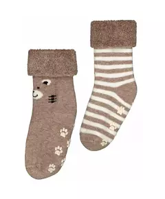 baby sokken met katoen - 2 paar bruin