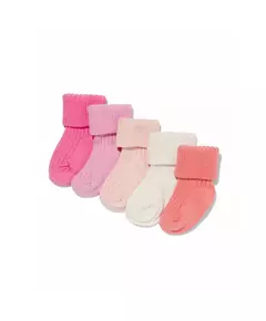 baby sokken met bamboe - 5 paar roze