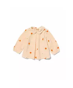 newborn shirt mousseline sinaasappels zand