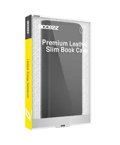 Accezz Premium Leather Slim Book Case voor Apple iPhone 12 (Pro) Telefoonhoesje Zwart