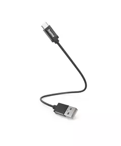 Hama Charging Cable USB-A USB-C 0.2 m Nylon Oplader Zwart