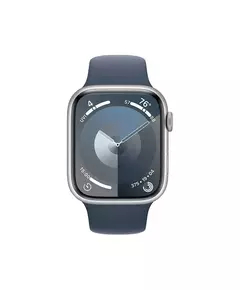 Apple Watch Series 9 45mm Zilver Aluminium Sportband M/L Smartwatch Blauw