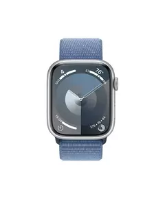 Apple Watch Series 9 45mm Zilver Aluminium Sport Loop Smartwatch Blauw