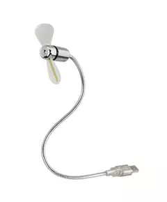 Hama USB ventilator met gekleurde LED Desktop accessoire Zilver