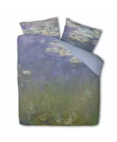 Dekbedovertrek Waterlelies - Tweepersoons (200x200 cm) - Meerkleurig Katoen-satijn - Dessin: Natuur - Cloud Nine 