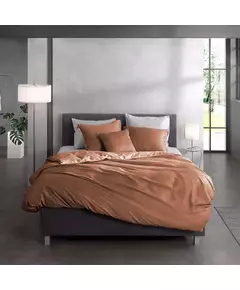 Dekbedovertrek Satinado - Lits-Jumeaux XL (260x200 cm) - Roze Katoen-satijn - Dessin: Effen - Zo!Home 