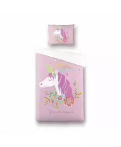Pink Unicorn Dekbedovertrek 