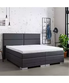 Elektrisch Verstelbare 2-Persoons Boxspring - Thor - Antraciet 160x200 cm - Pocketvering - Inclusief Topper 