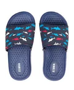 Zebra Slippers Boys Shark Blue - maat 27.5/29 + gratis sleutelhanger