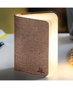 Gingko Mini Smart Book Light Linen Fabric Coffee Brown