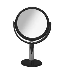 Make-up spiegel op voet (10x vergrotend) - zwart