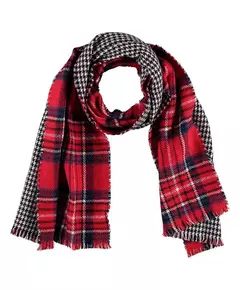 Winter sjaal met Schotse ruit rood