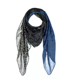 Vierkante sjaal multi color blue