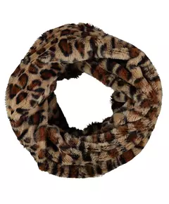 Ronde colsjaal teddy leopard