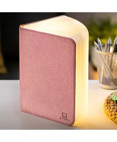 Gingko Large Smart Book Light Linen Fabric Blush Pink