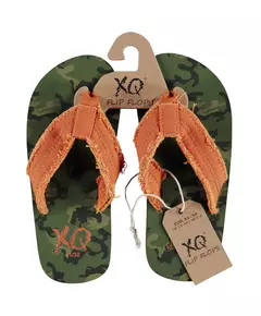 XQ Footwear - Flip Flops Teenslippers Boys army green - maat 25/26
