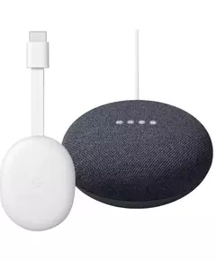 Google Chromecast 2K met Google TV + Google Nest Mini Zwart