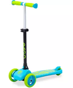 Twister opvouwbare 3-wiel kinderstep met voetrem blauw/lime