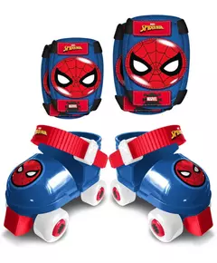 Spider-Man Rolschaatsen met Bescherming Blauw/Rood maat 23-27