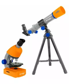 telescoop en microscoop junior 35 cm oranje