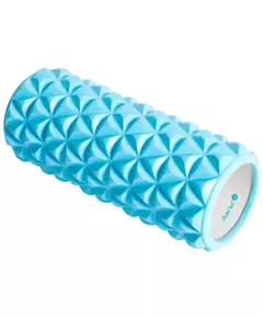 yogaroller 33 x 14 cm EVA/PVC lichtblauw/wit
