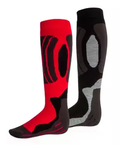 Svindal skisokken 2-pack unisex zwart/rood maat 35-38