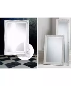 Klassieke Spiegel barok stijl in witte lijst Spiegel Ethan wit