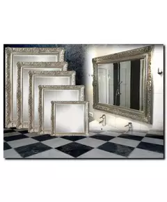 Koninklijke spiegel met barok zilveren lijst William