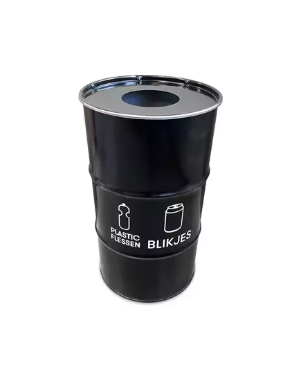 The Binbin BinBin Hole 120L Duo blikken- flessen inzamelbak-olievat met gat deksel